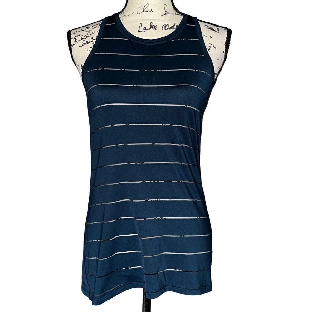 Athleta navy blue t-back tank top XS‎